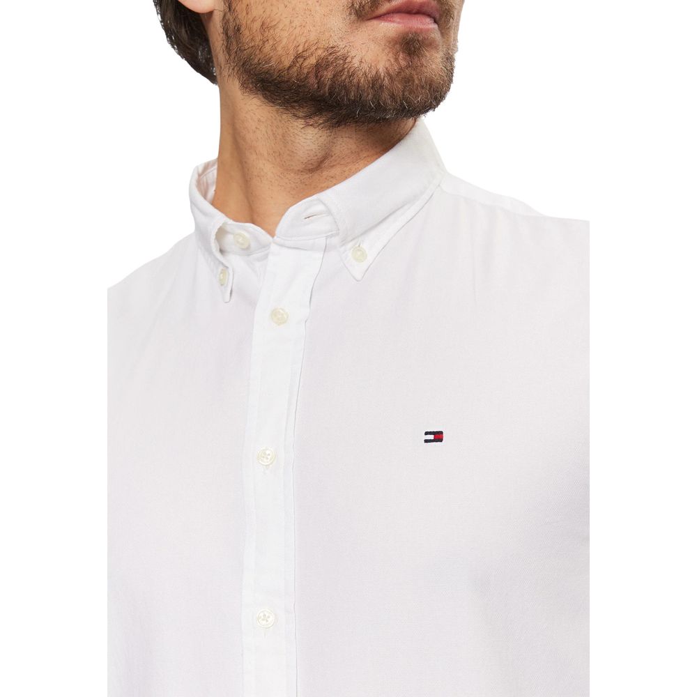 Tommy Hilfiger White Recycled Cotton Dress Shirt
