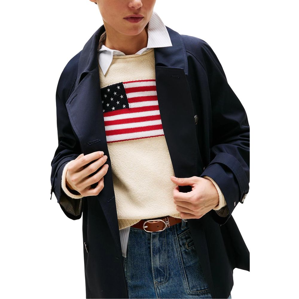 Tommy Hilfiger Blue Organic Cotton Coat