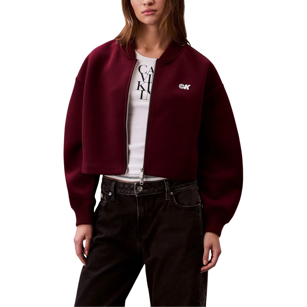Calvin Klein Jeans Bordeaux Viscose Bomber