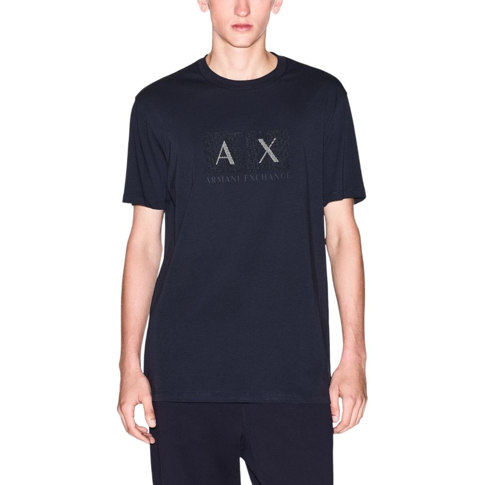 Armani Exchange Blue Cotton T-Shirt