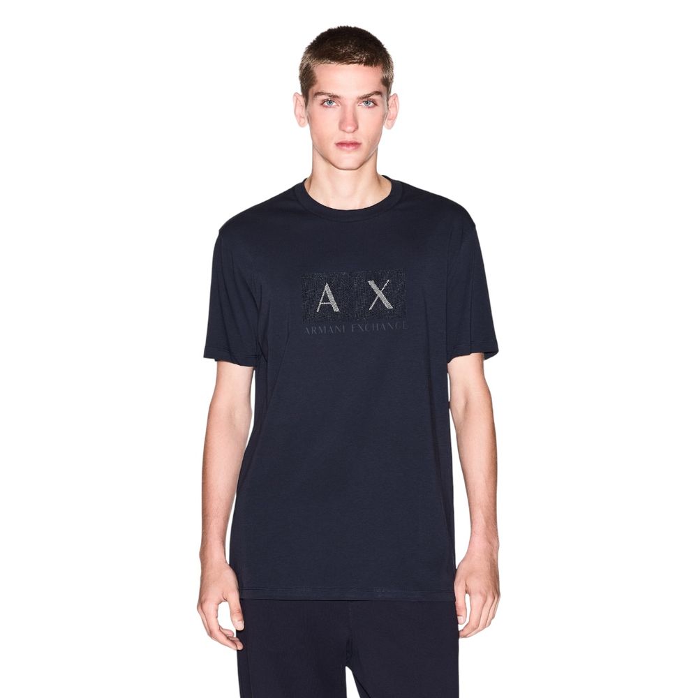 Armani Exchange Blue Cotton T-Shirt