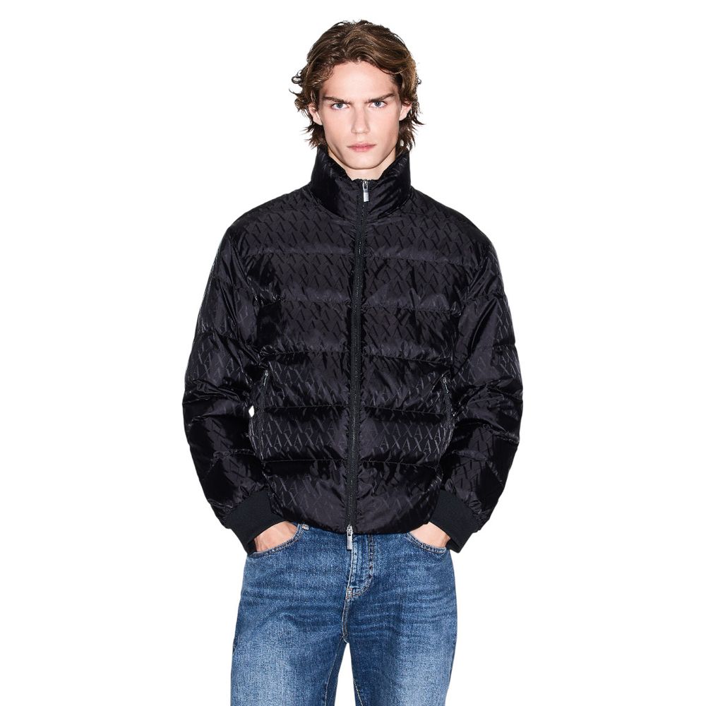 Armani Exchange Black Polyamide Coat