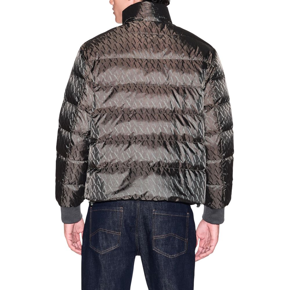 Armani Exchange Green Polyamide Coat