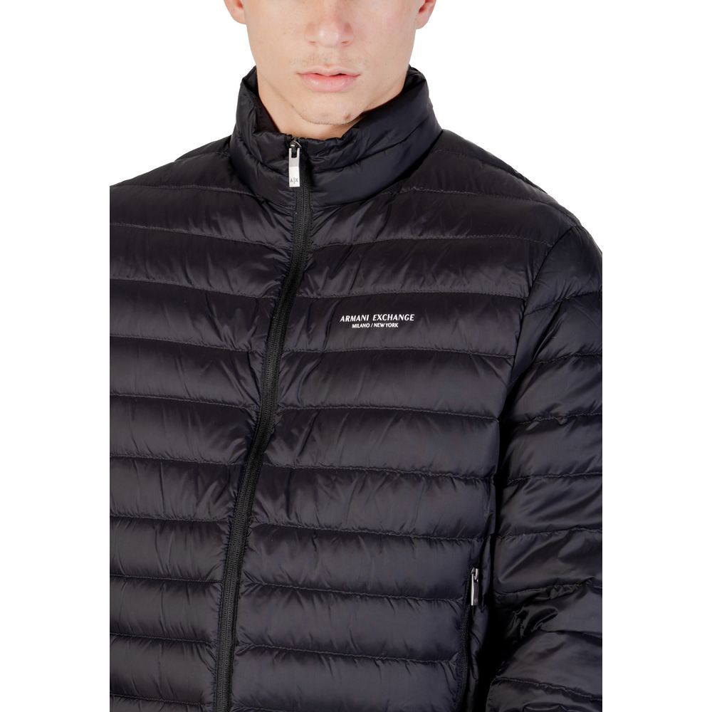 Armani Exchange Black Polyamide Coat