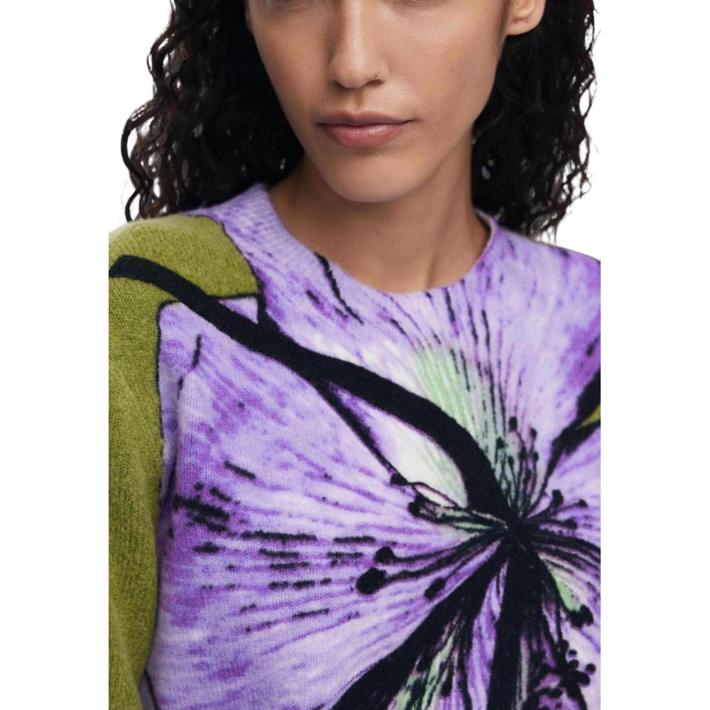 Desigual Purple Marabou Sweatshirt