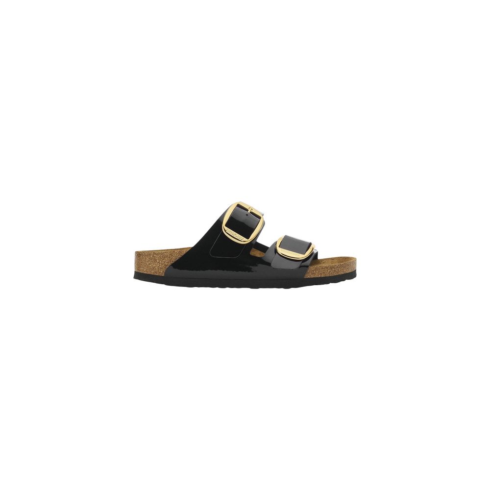Birkenstock Schwarze flache Sandalen