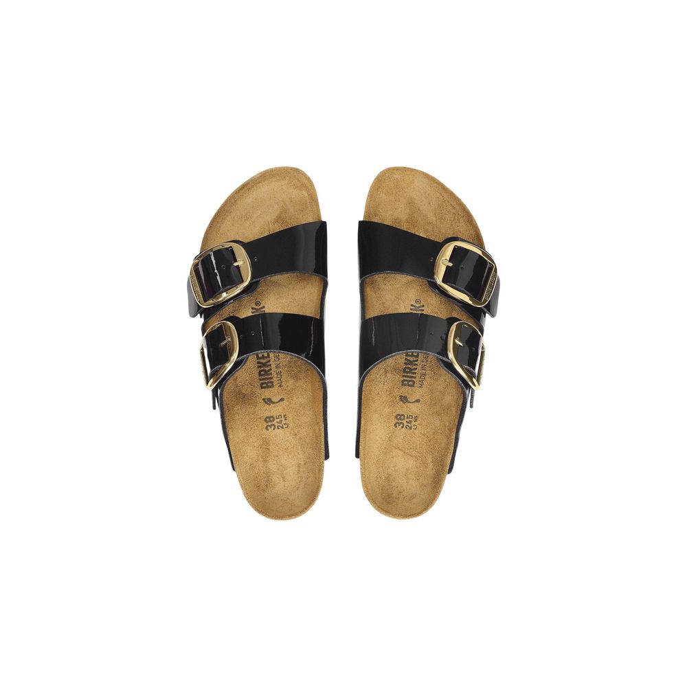 Birkenstock Schwarze flache Sandalen