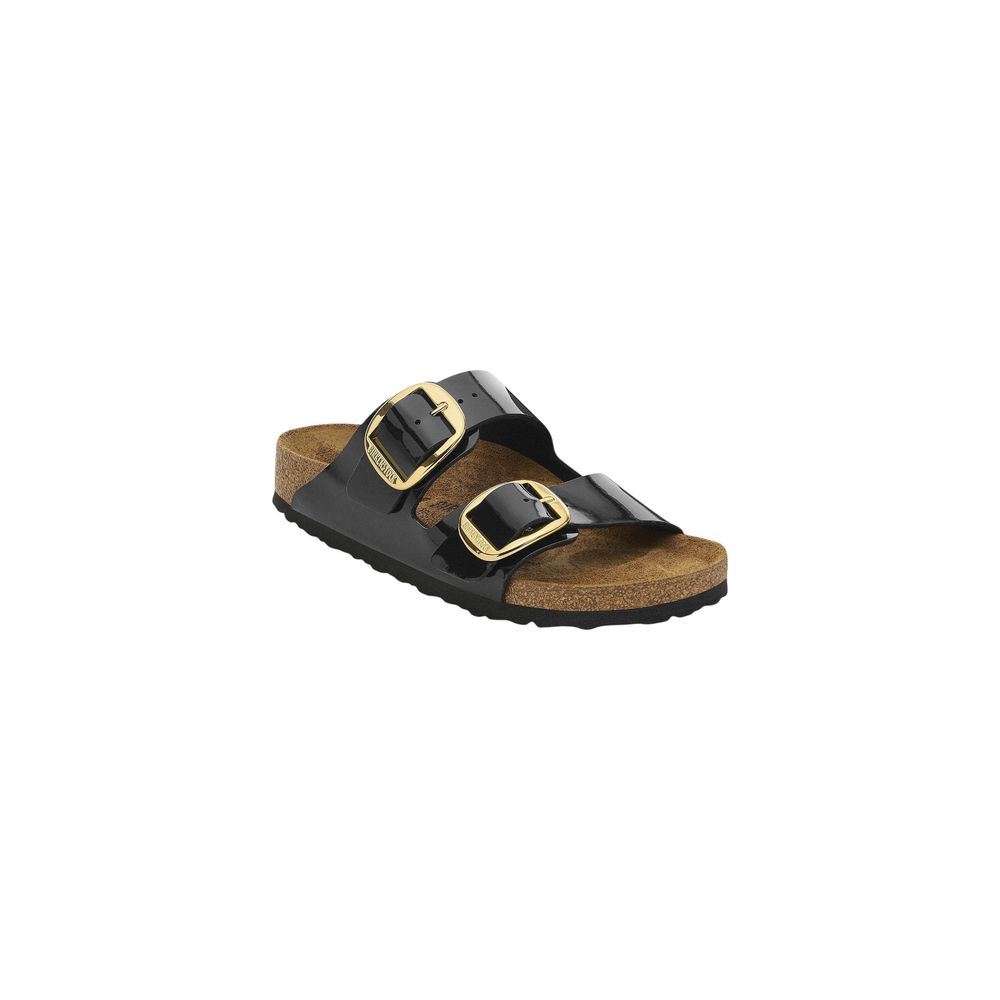 Birkenstock Schwarze flache Sandalen