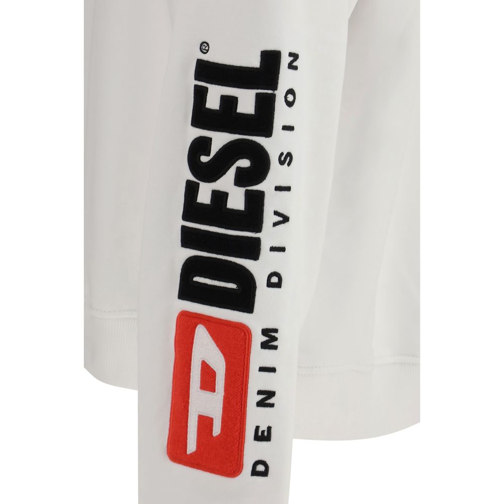Diesel Weißes Baumwoll-Sweatshirt