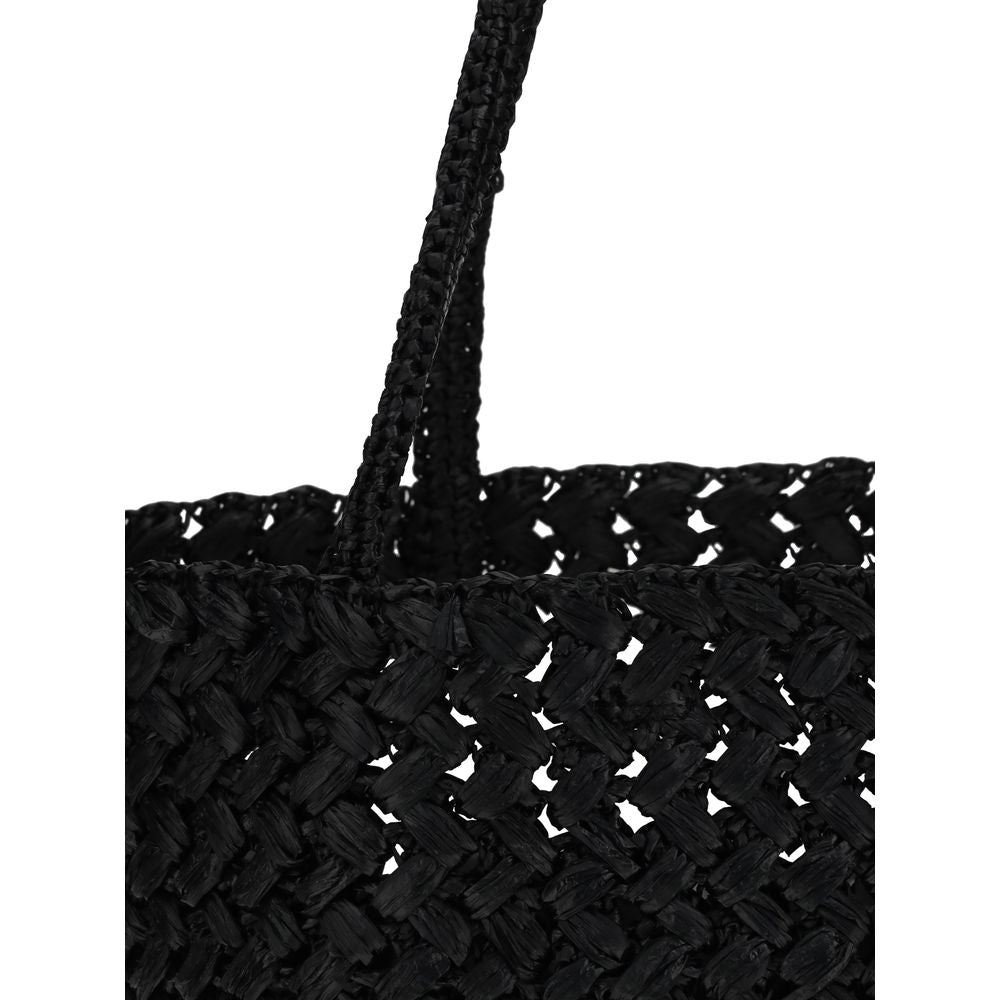 The Row Black Viscose Shoulder Bag