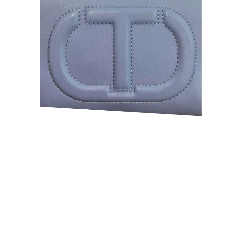 Twinset Damen Umhängetasche aus blauem PU
