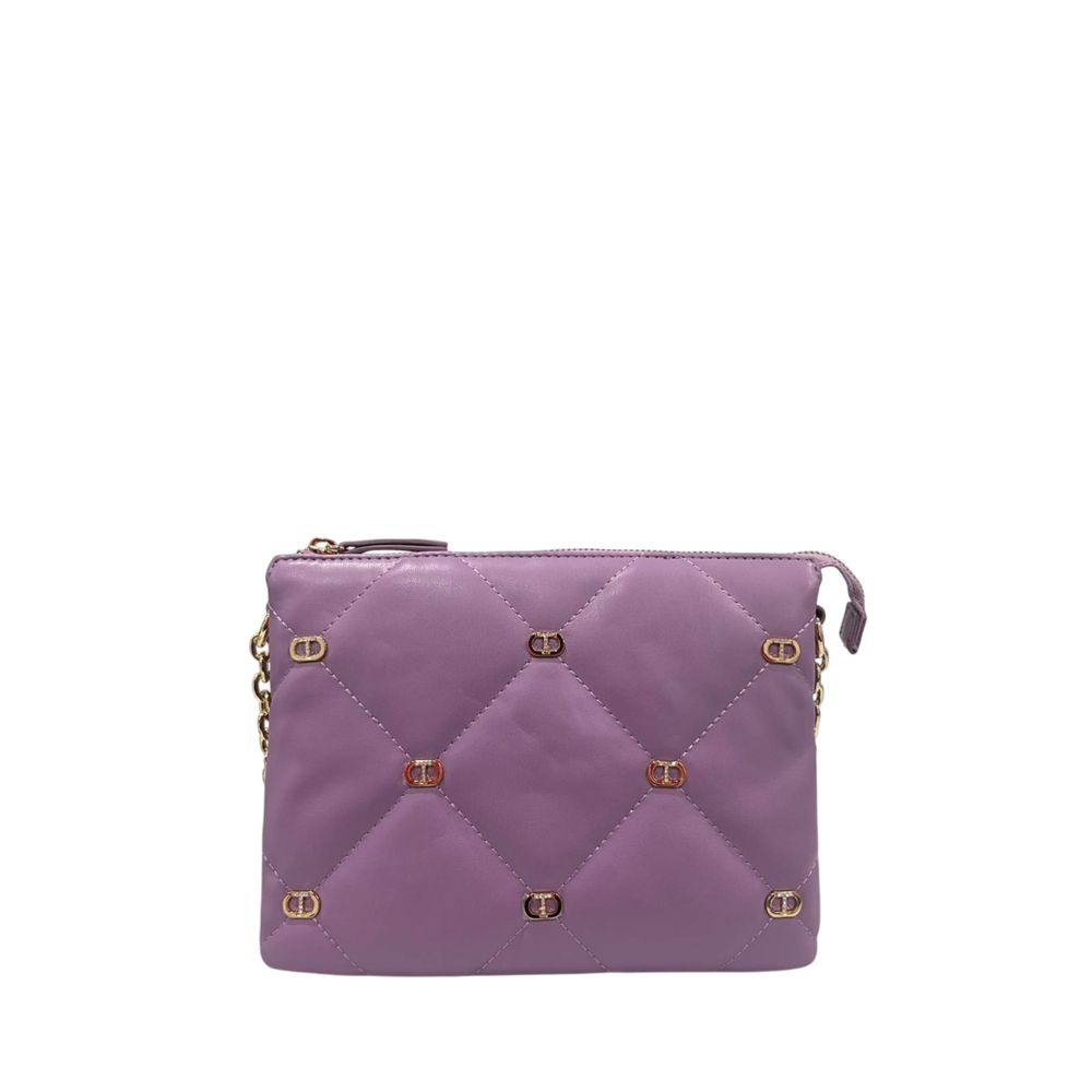 Sac bandoulière Twinset en similicuir violet pour femme