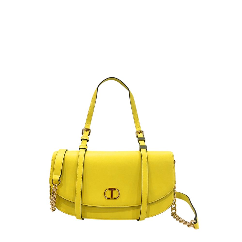 Twinset Gelbe PU Damen Schultertasche