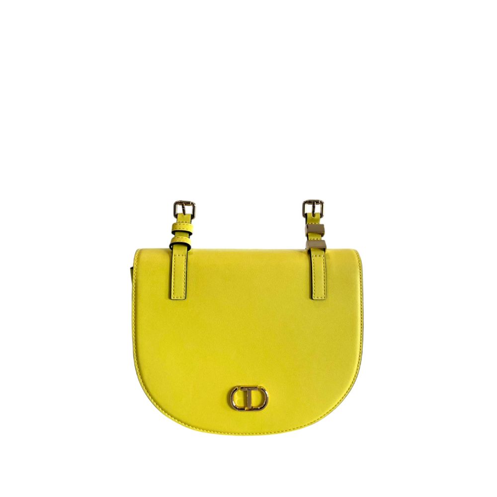 Sac bandoulière Twinset en similicuir jaune pour femme