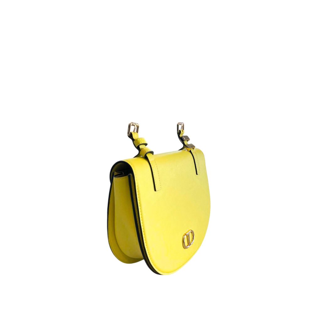 Sac bandoulière Twinset en similicuir jaune pour femme