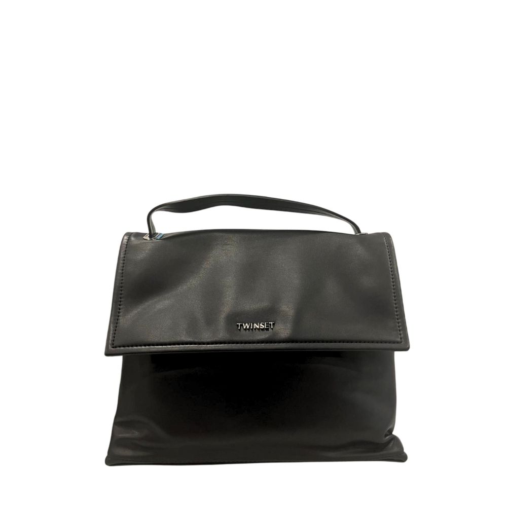 Sac à main noir en polyuréthane pour femme Twinset