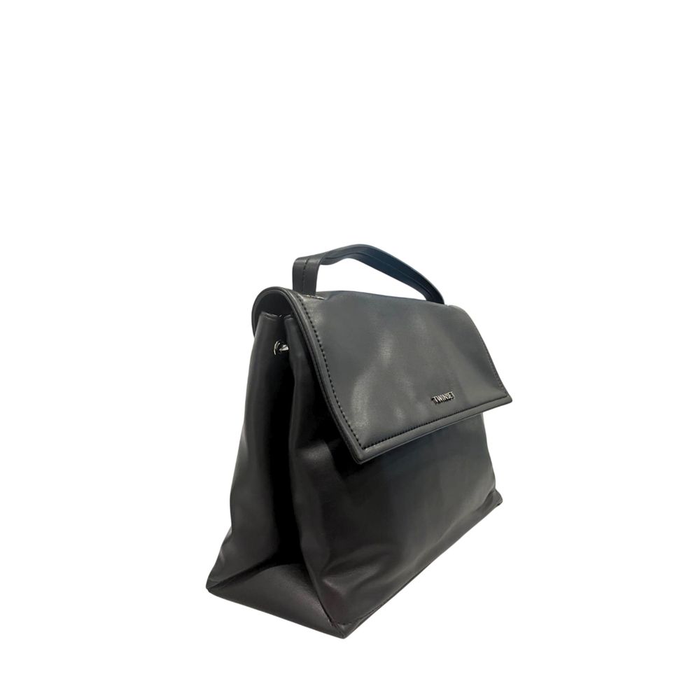 Sac à main noir en polyuréthane pour femme Twinset