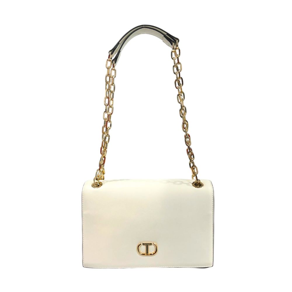 Besace femme Twinset en similicuir blanc