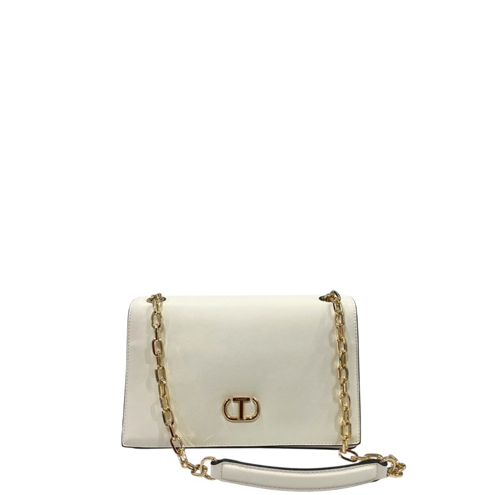 Besace femme Twinset en similicuir blanc