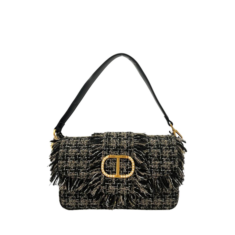 Sac bandoulière Twinset noir en similicuir pour femme
