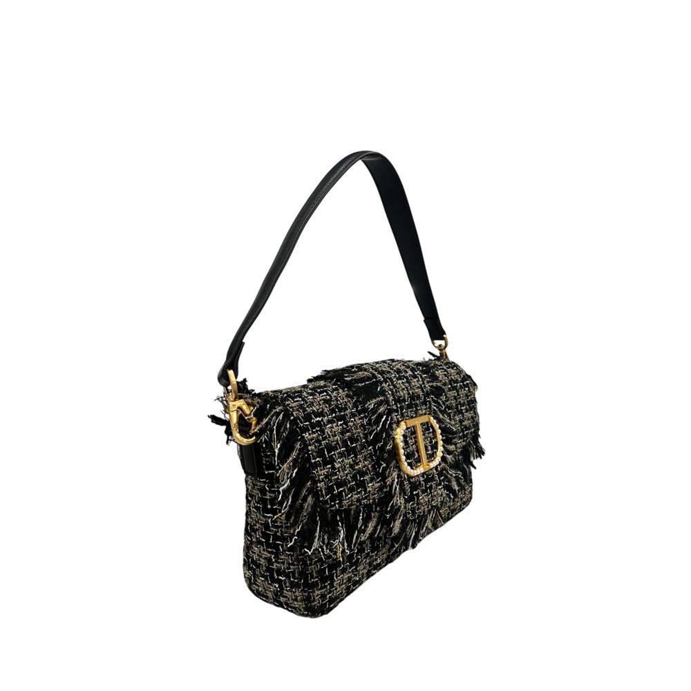 Sac bandoulière Twinset noir en similicuir pour femme