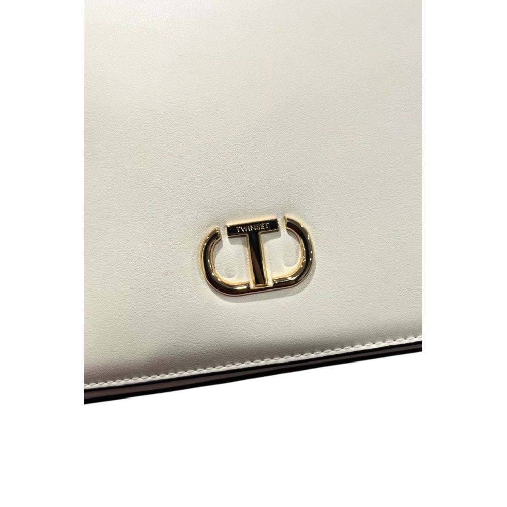 Besace femme Twinset en similicuir blanc