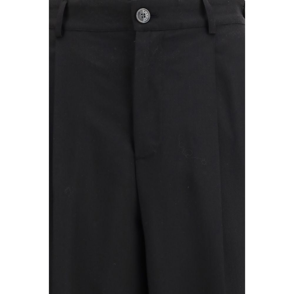 Marni Black Fleece Wool Casual Pants