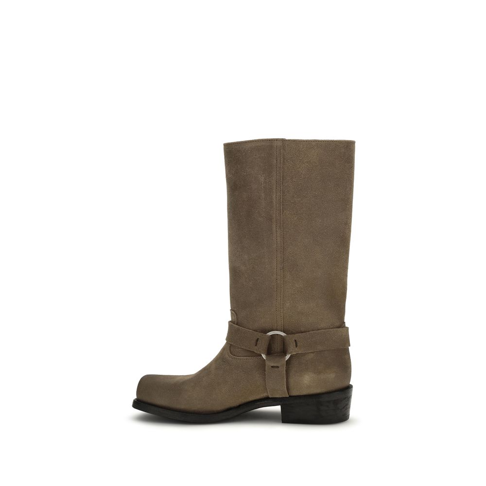 Bottes à lacets Golden Goose en cuir de veau beige Bos Taurus