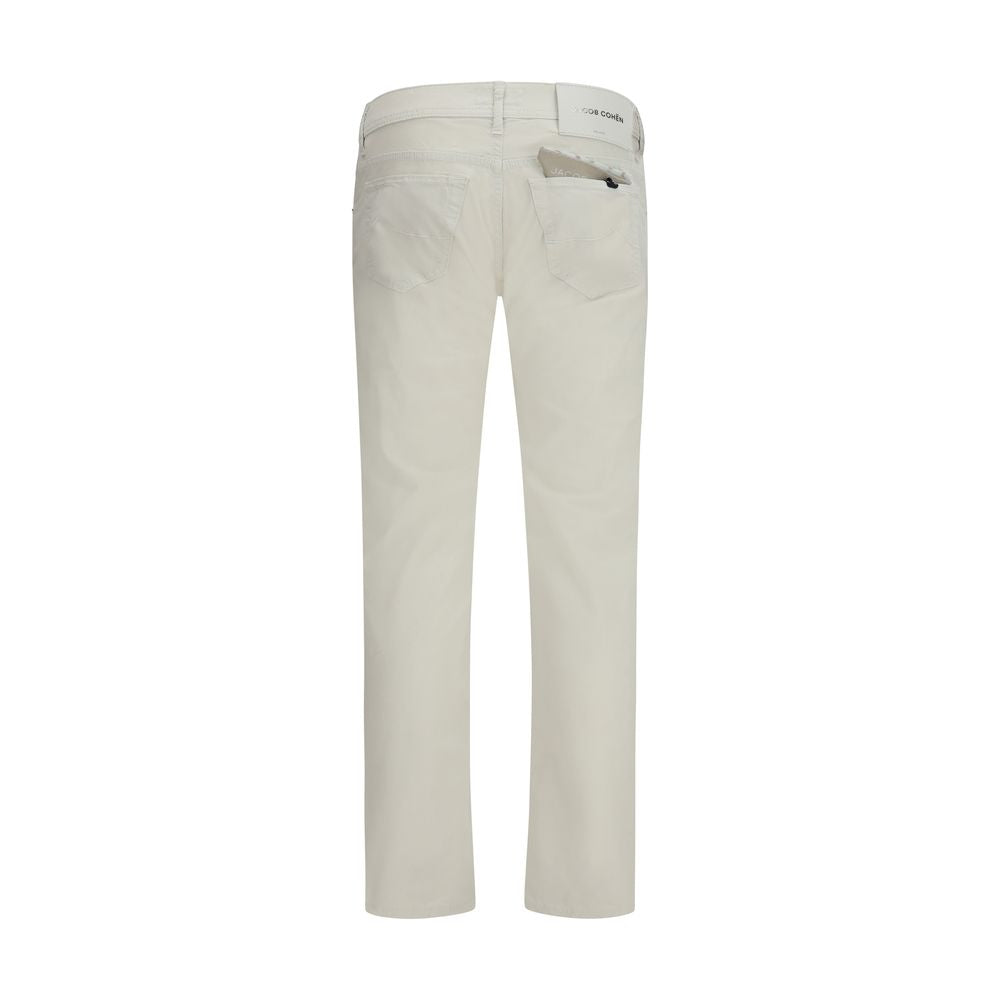 Jacob Cohen White Cotton Slim Fit Jeans