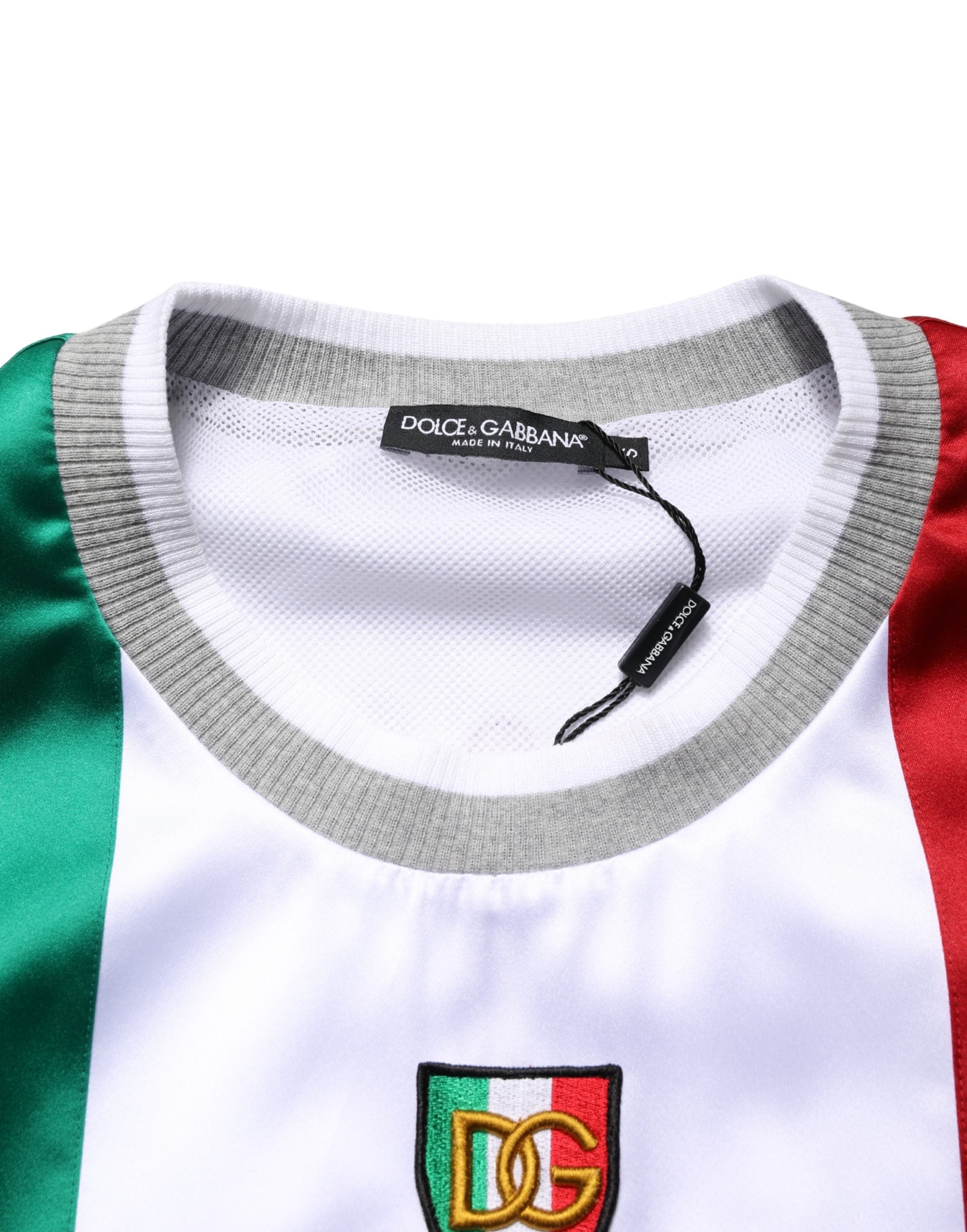Dolce & Gabbana Multicolor Italia DG Logo Satin Tank-Top