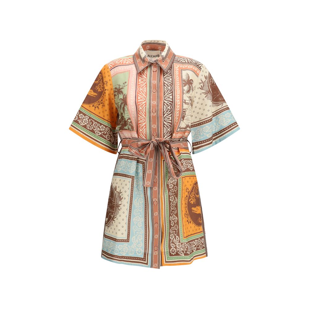 Alemais Multicolor Linen Casual Dress