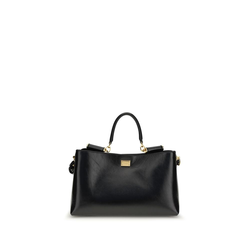Dolce & Gabbana Black Calf Leather Bos Taurus Shoulder Bag
