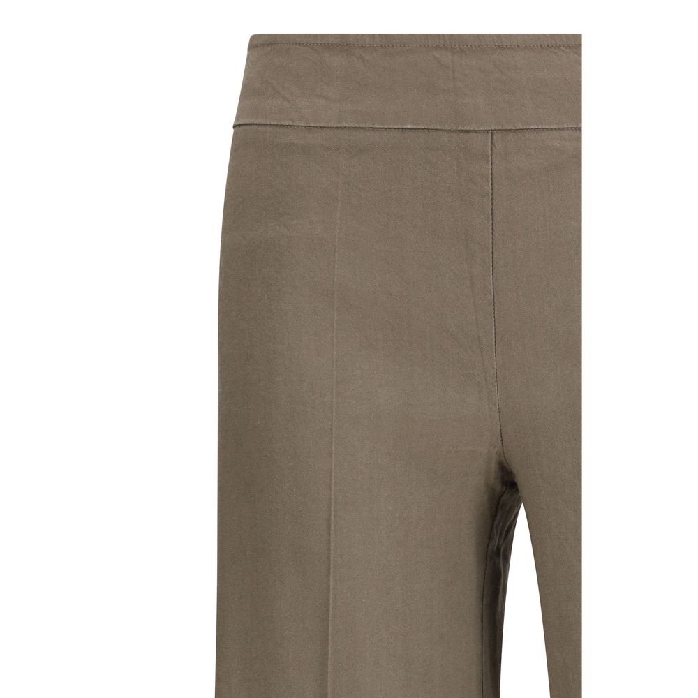 Pantalon décontracté en lin beige Avenue Montaigne
