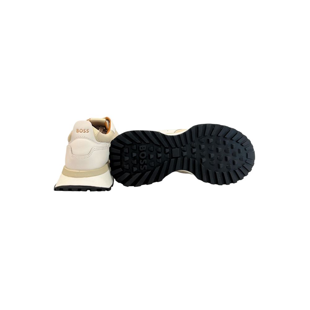 Hugo Boss Weiße Leder Herren-Sneaker