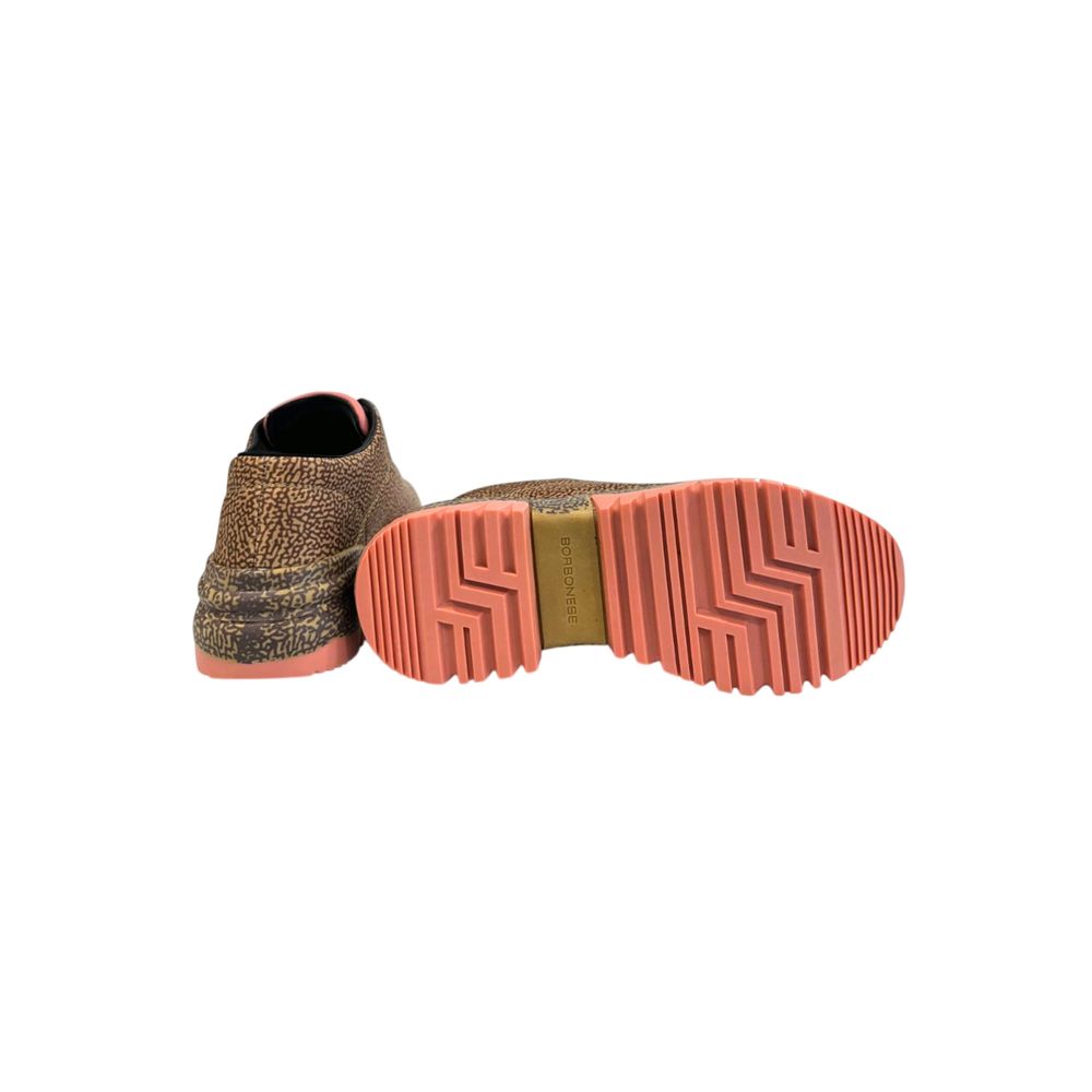 Borbonese Damen-Sneaker aus beigem Leder