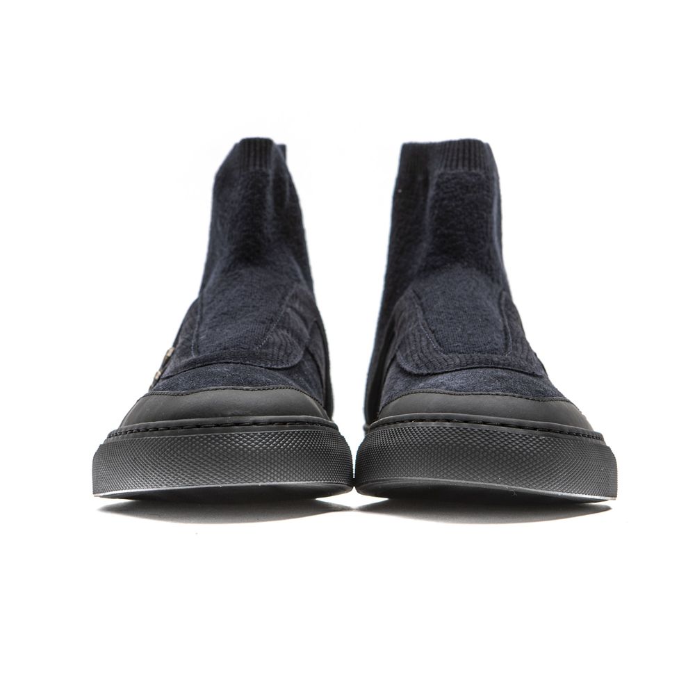 Mr&Mrs Italy Blaue Leder-Damenstiefelette