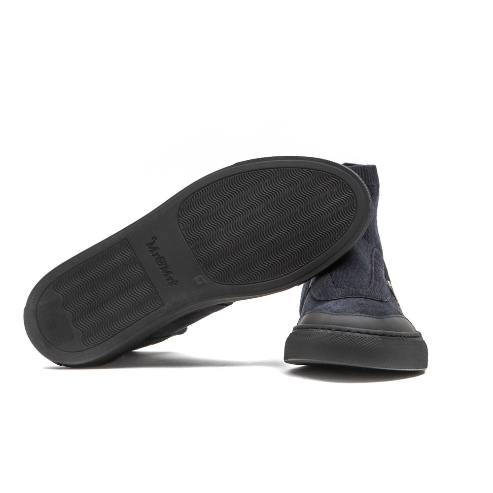 Mr&Mrs Italy Blaue Leder-Damenstiefelette