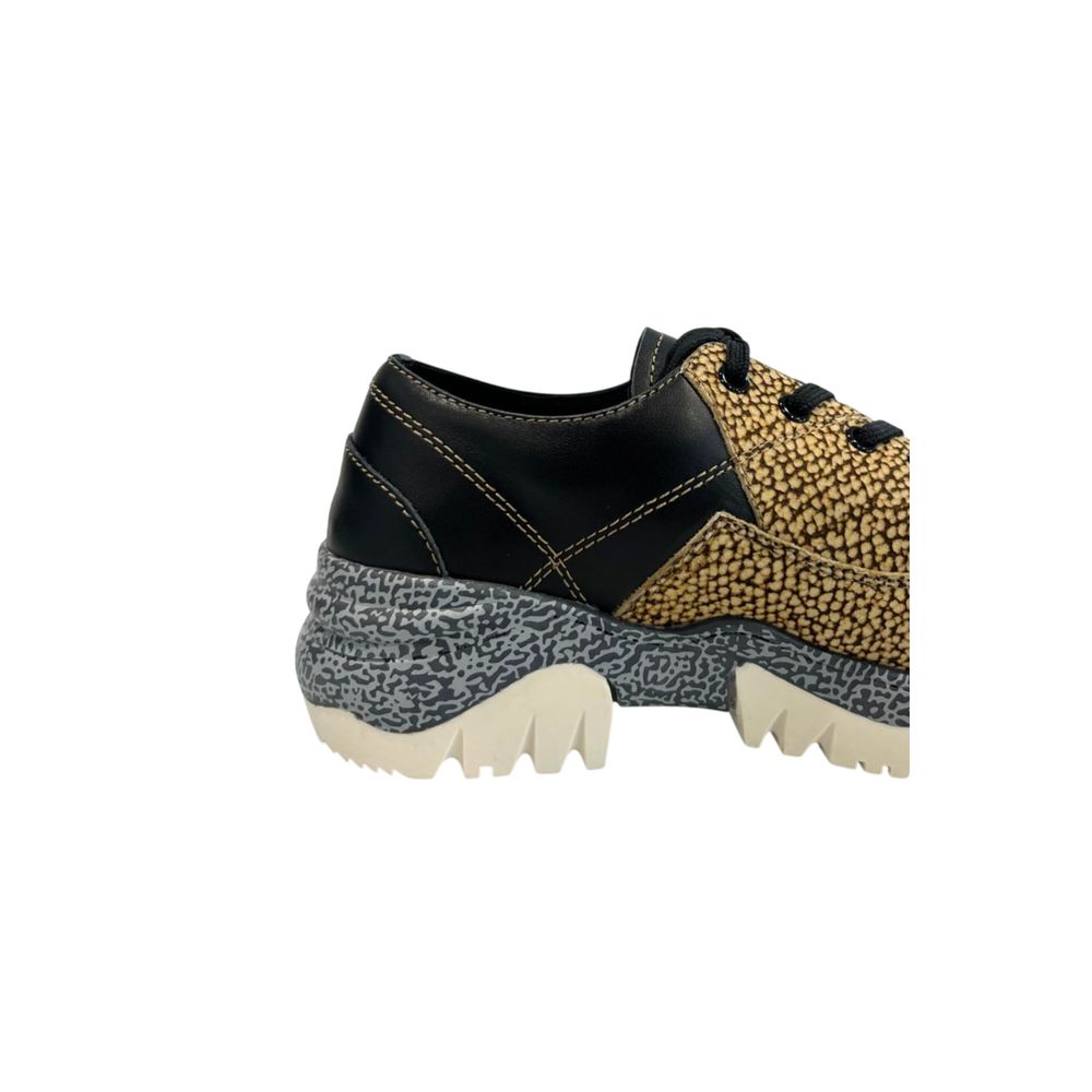 Borbonese Damen-Sneaker aus beigem Leder
