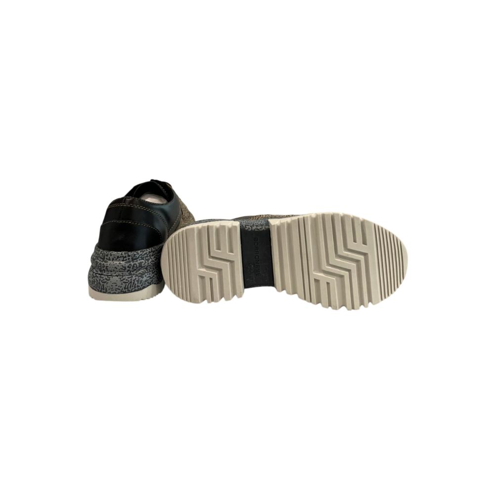 Borbonese Damen-Sneaker aus beigem Leder