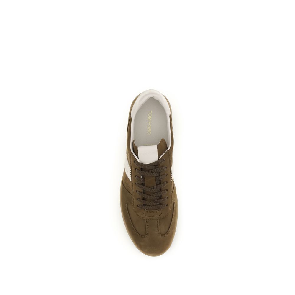 Tom Ford Braune Kalbsleder-Sneaker (Halbschuh)