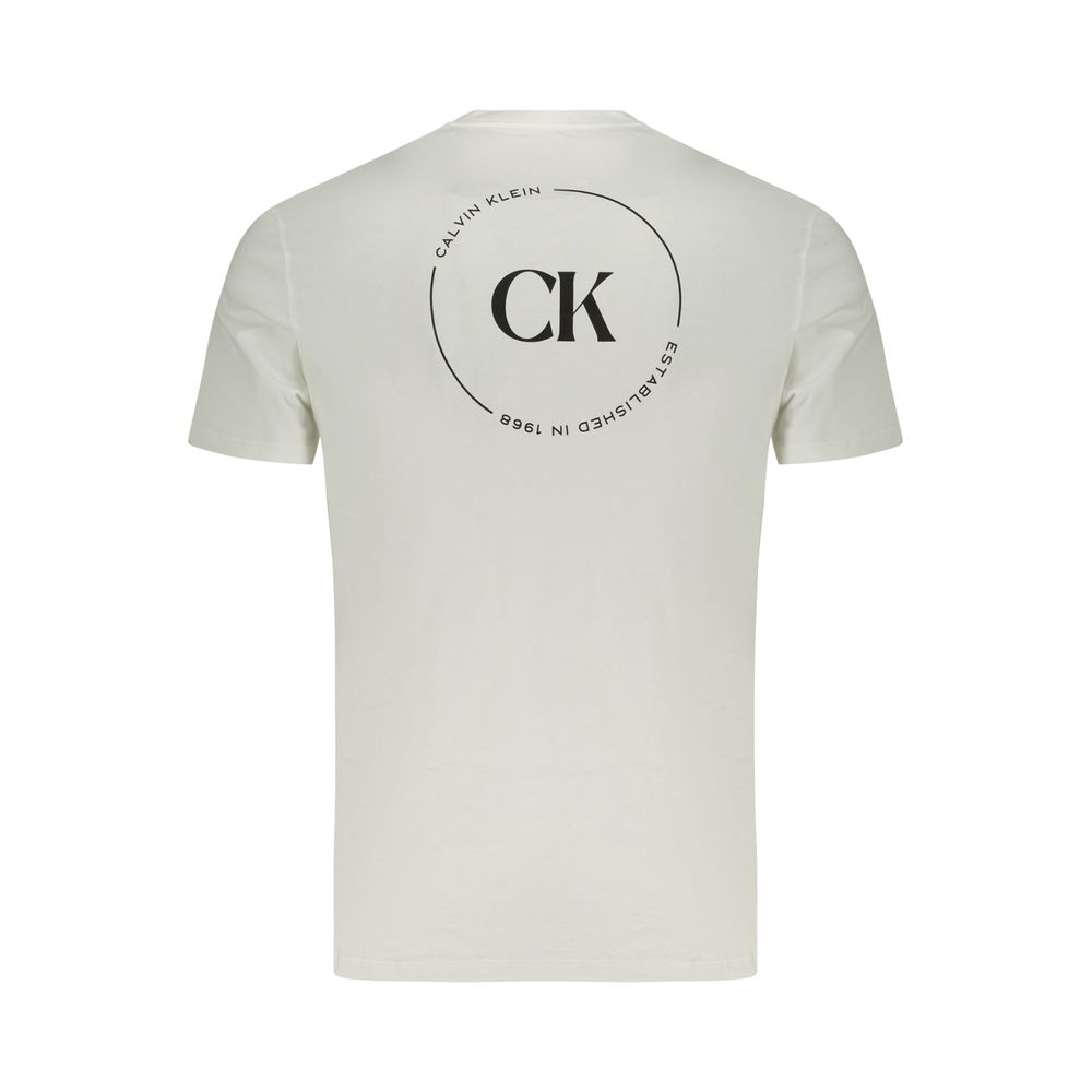 Calvin Klein Bianco Baumwoll Herren T-Shirt