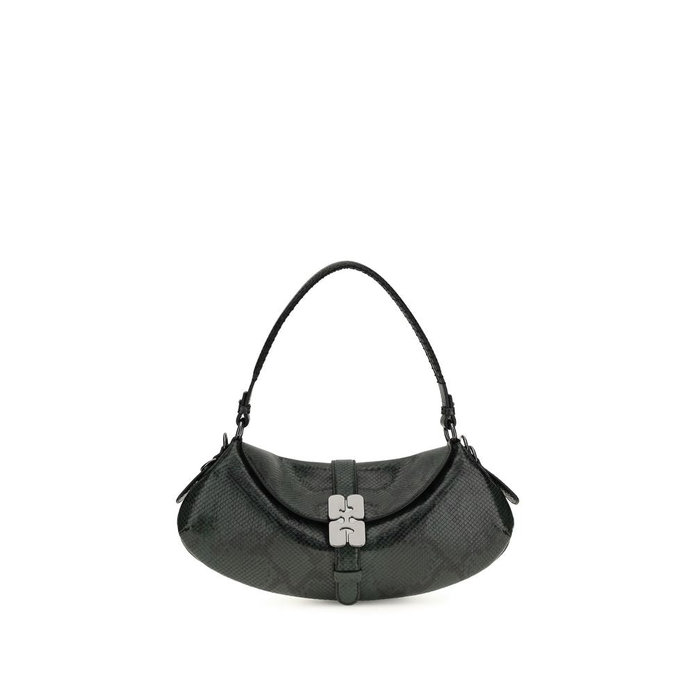 Sac à bandoulière Ganni en cuir recyclé bleu