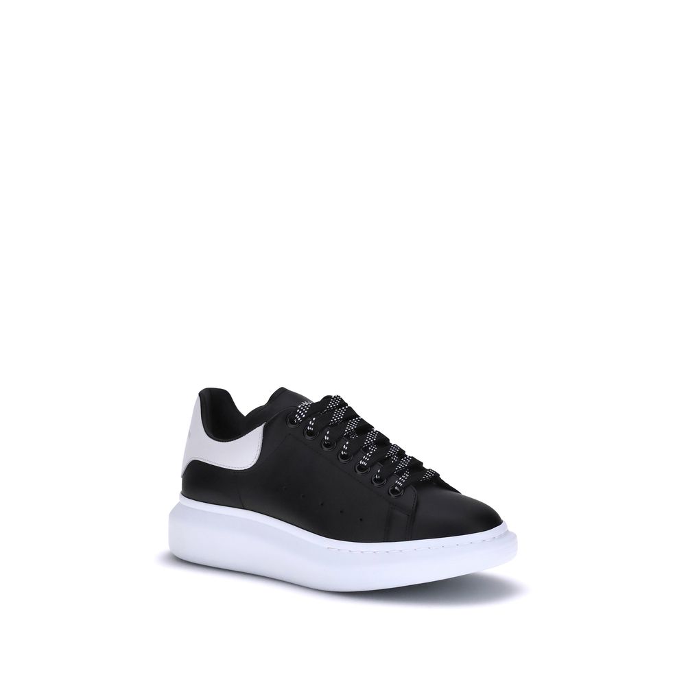 Baskets plateforme en cuir de veau noir Bos Taurus Alexander McQueen