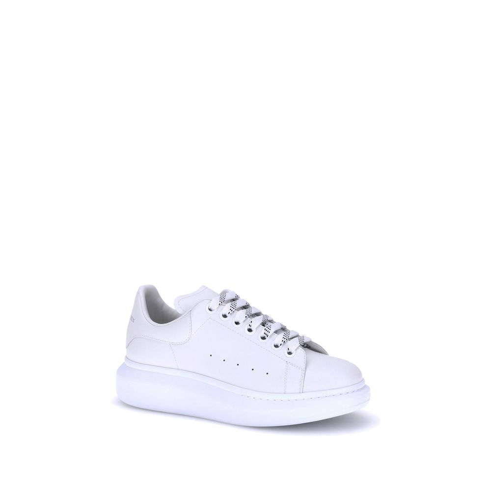 Baskets plateforme Alexander McQueen en cuir de veau blanc Bos Taurus