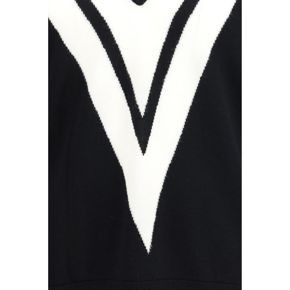 Sweat-shirt Valentino noir en laine motif Bélier