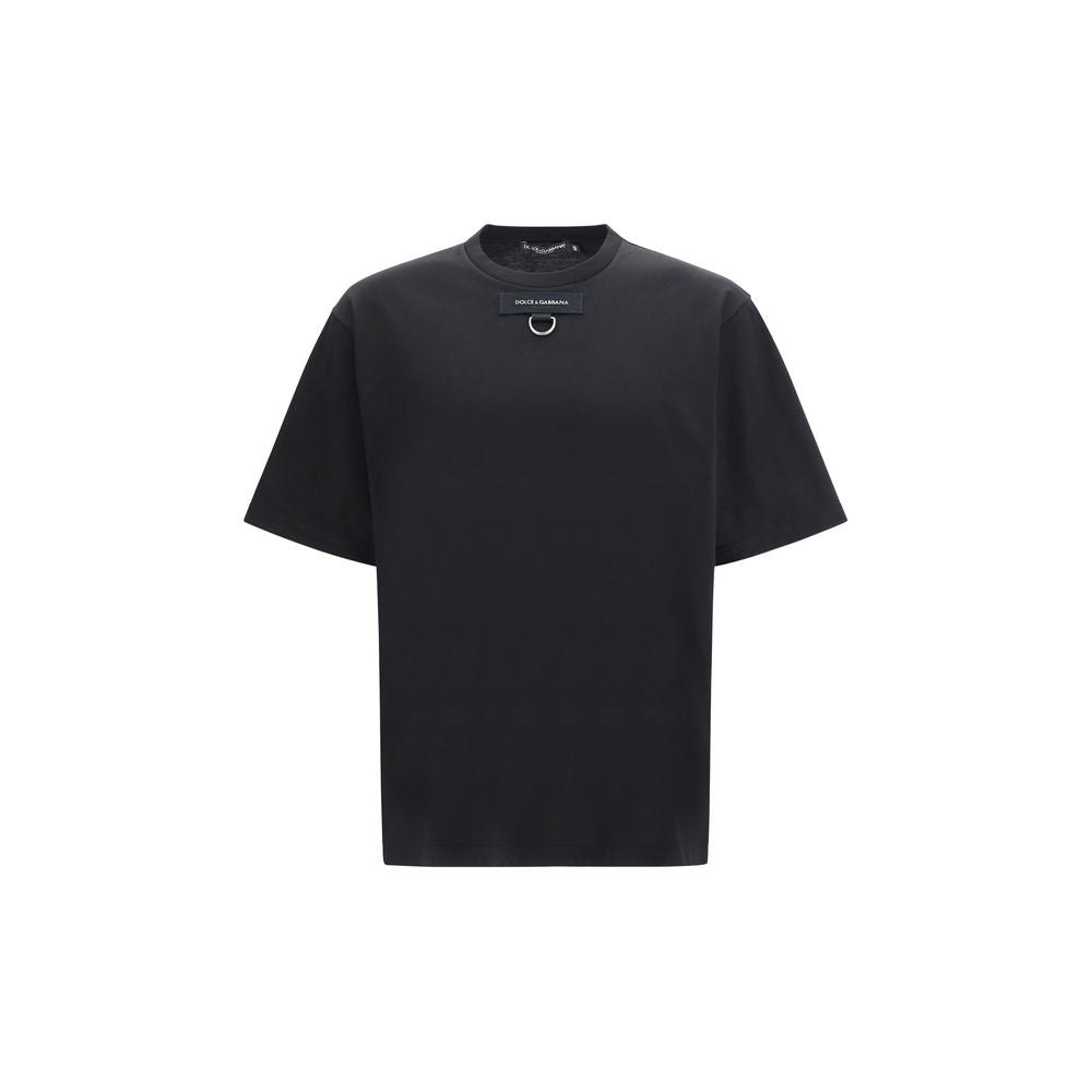 Dolce & Gabbana Schwarzes Baumwoll-T-Shirt