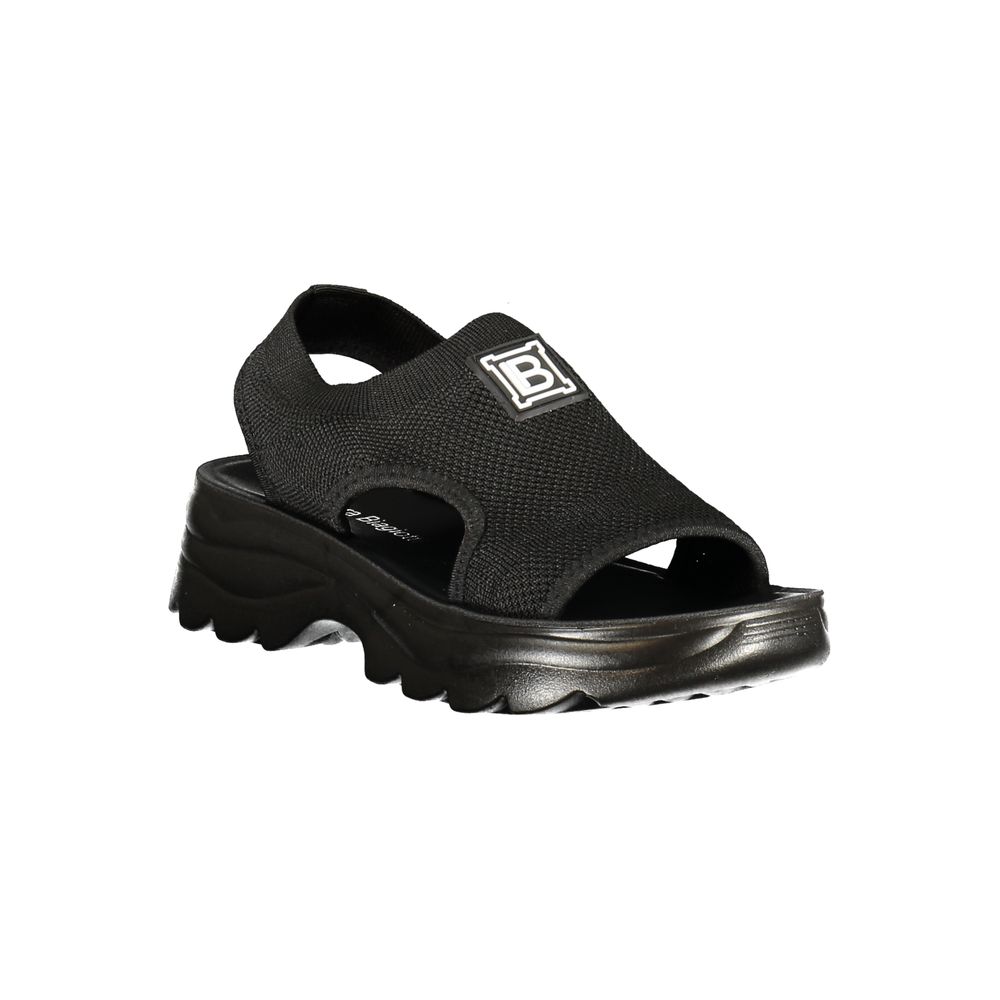 Laura Biagiotti Schwarz Polyester Damen Sandale