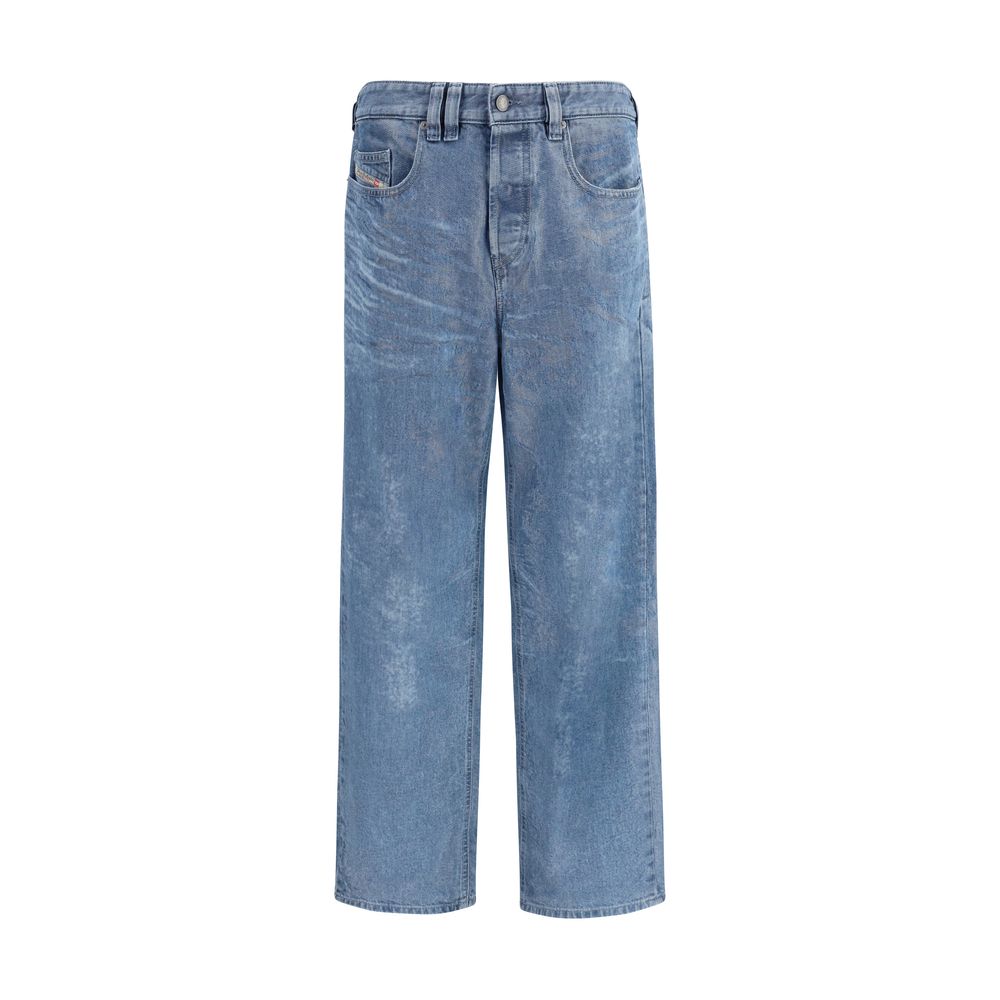 Jean droit Diesel en coton bleu