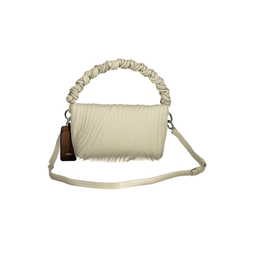 Desigual Ecru Damenhandtasche aus Polyurethan