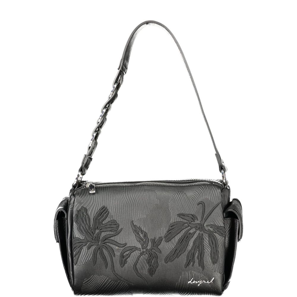 Desigual Schwarze Polyurethan-Damentasche